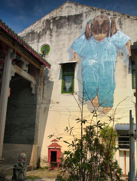 Street Art - Little Girl in Blue