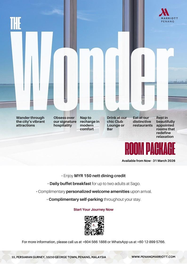 The W.O.N.D.E.R Room Package by Penang Marriott Hotel
