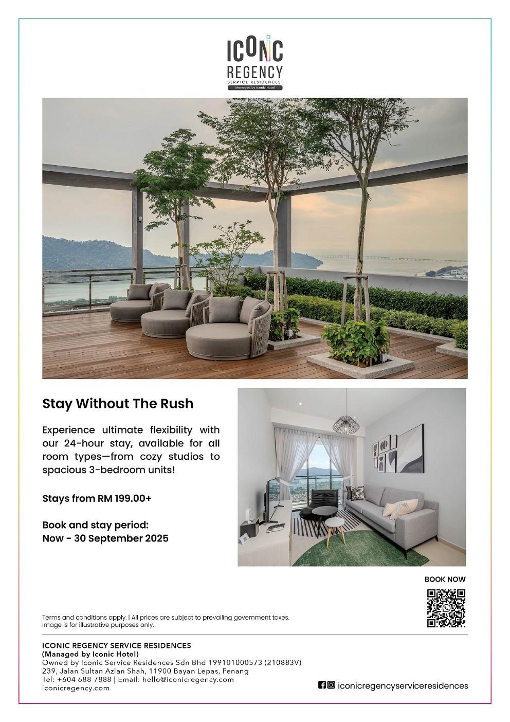 Stay Without The Rush at Iconic Regency Service Residences