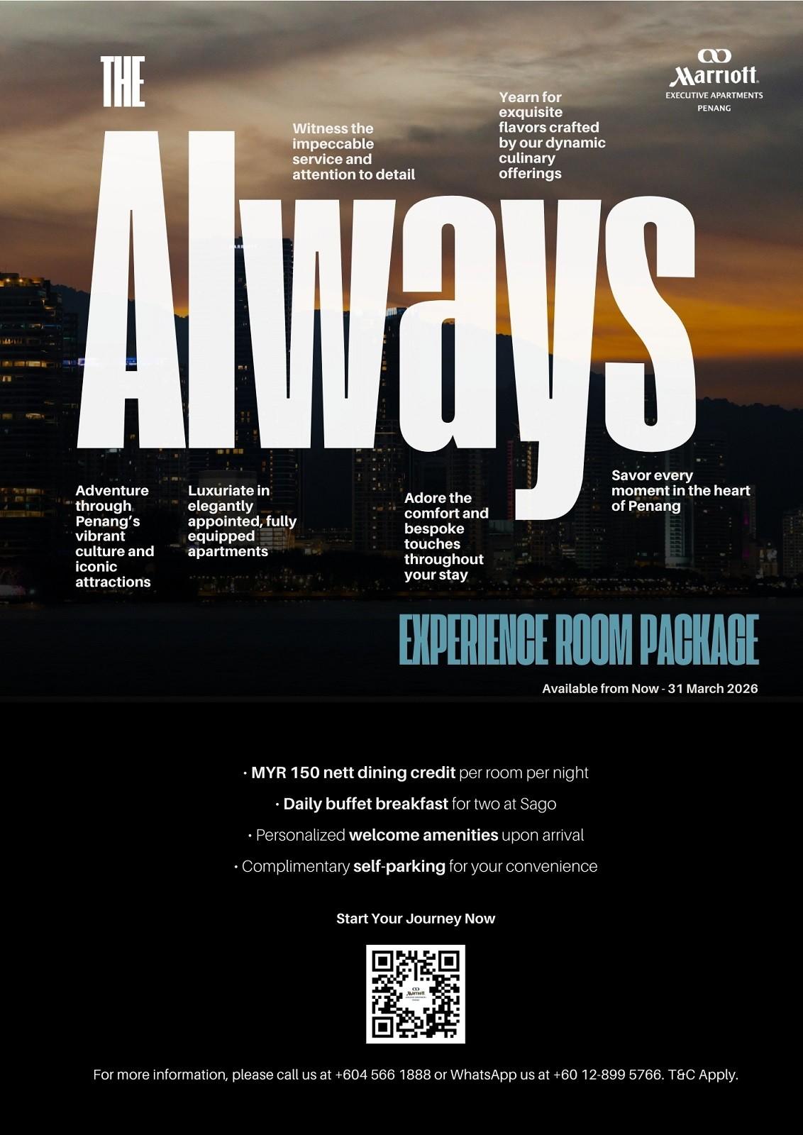 The A.L.W.A.Y.S Room Package By Marriott Executive Apartments Penang
