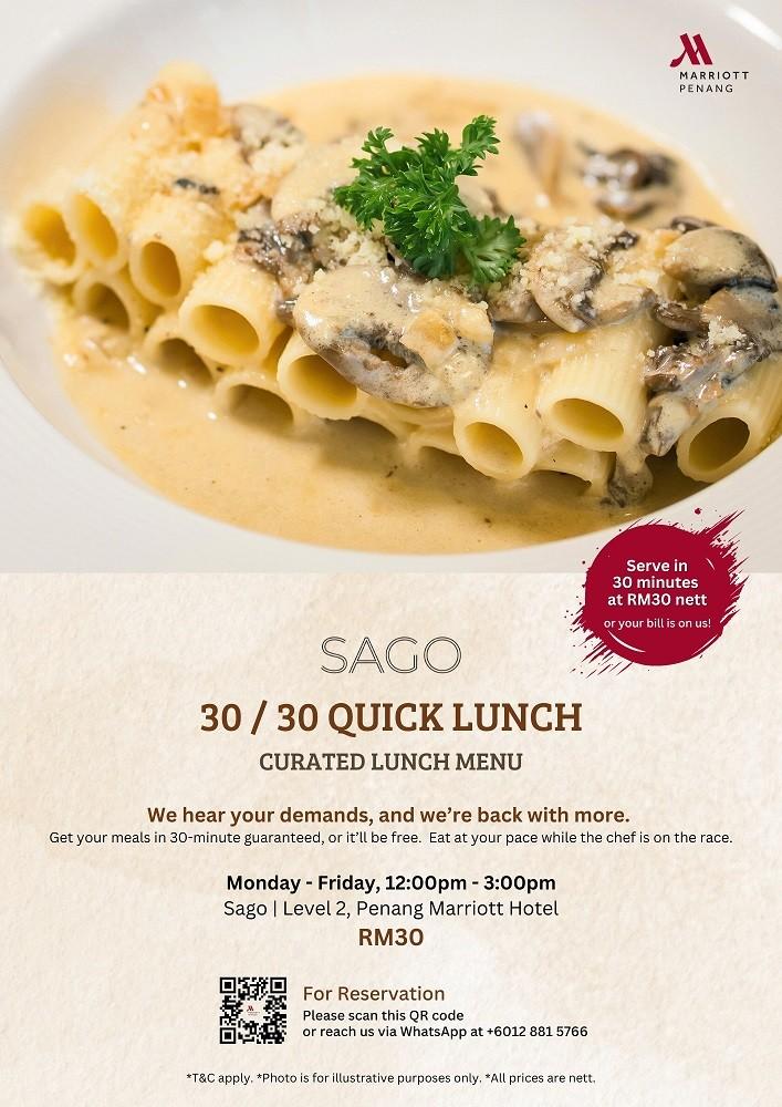 Sago Quick Lunch by Penang Marriott Hotel